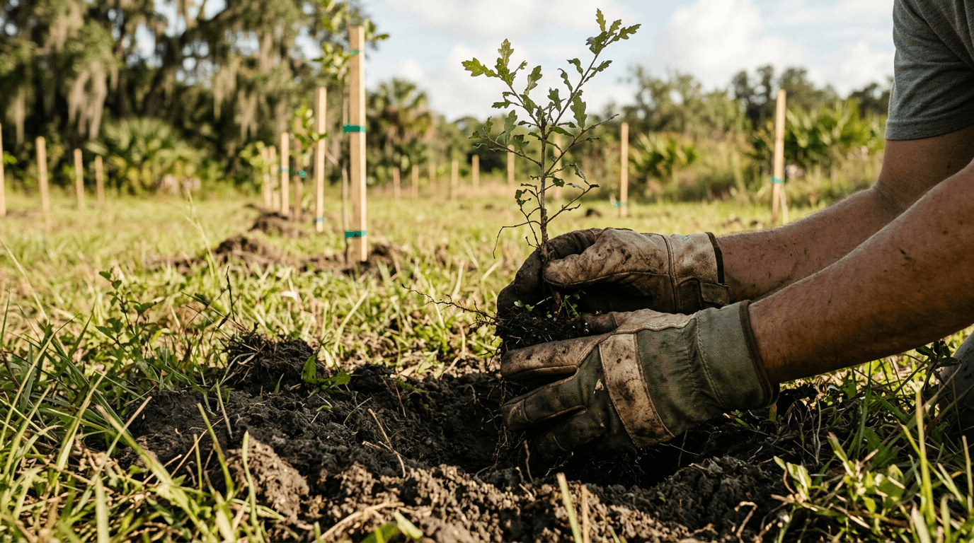New Tampa's K-Bar Ranch Gets 3,500 New Oaks — Shade for a 56-Acre Park Still to Come