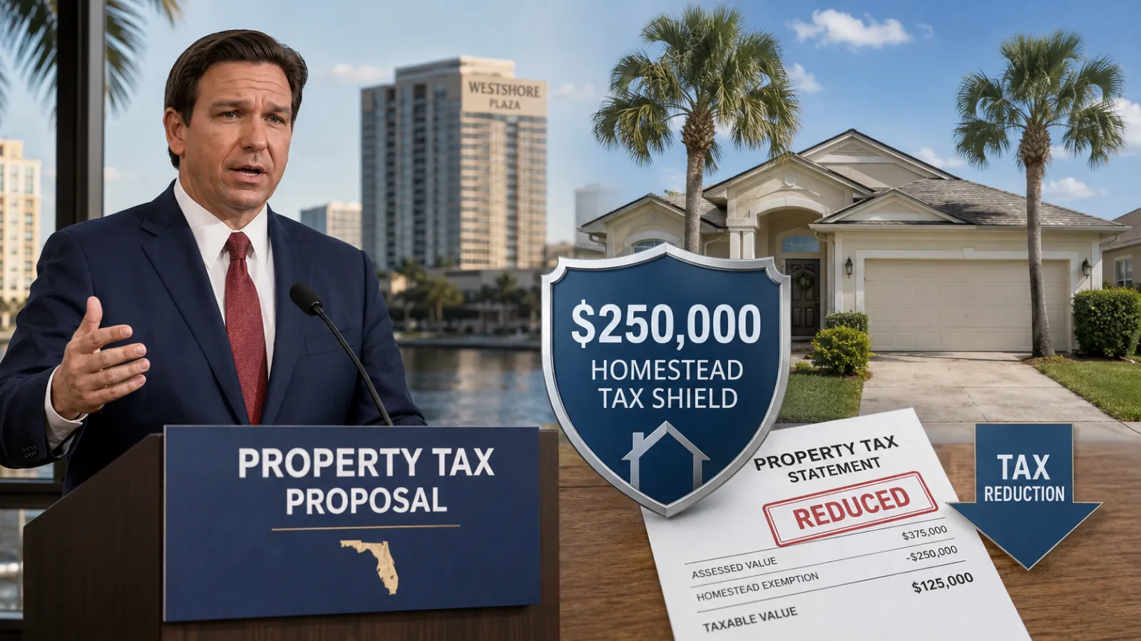What DeSantis’ Property Tax Proposal Would Mean for the Average Tampa Home